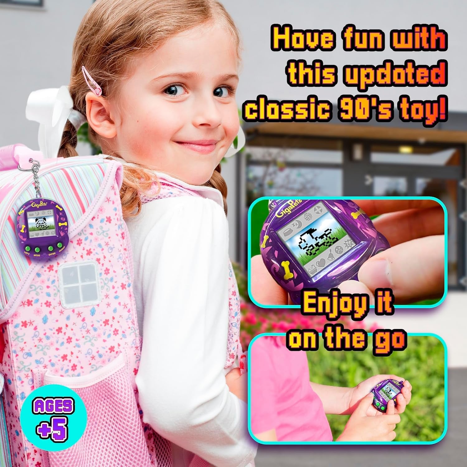 Giga Pets AR Puppy Virtual Animal Pet Toy 2Nd Edition, Purple BanUK