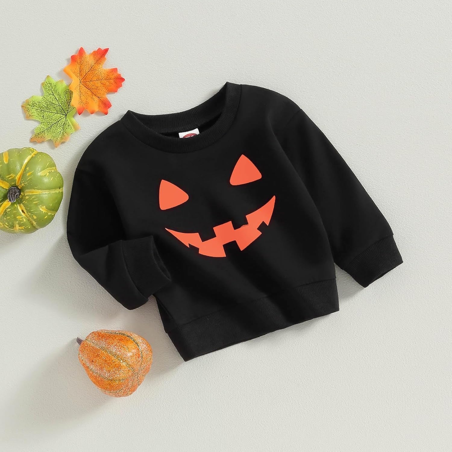 Halloween Baby Girl Boy Outfits Pumpkin Sweatshirt Long Sleeve Hoodies Halloween Baby Costume Toddler Fall Clothes