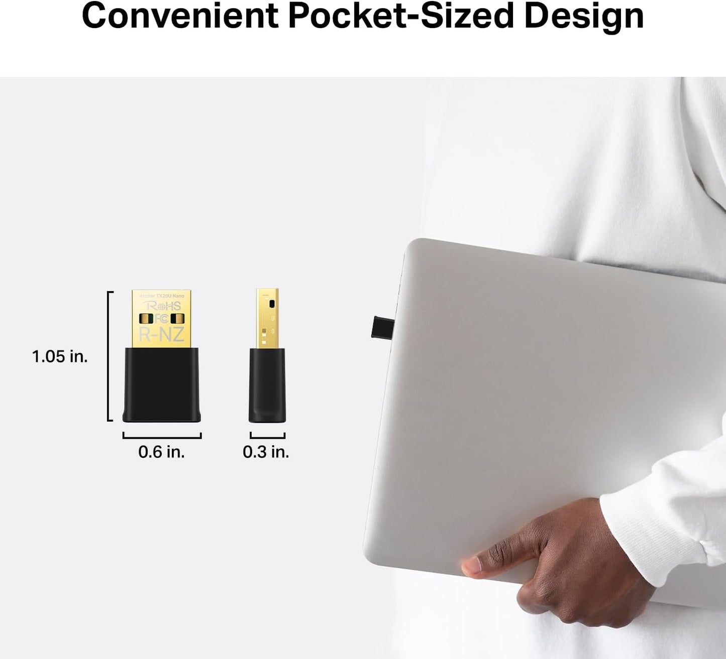 Nano USB Wifi 6 Adapter for Pc(Archer TX20U Nano)- AX1800 2.4G/5G Dual-Band Wireless Network Transceiver Adapter for Desktop PC, OFDMA, MU-MIMO, WPA3, Travel Size, Supports Windows 11/10