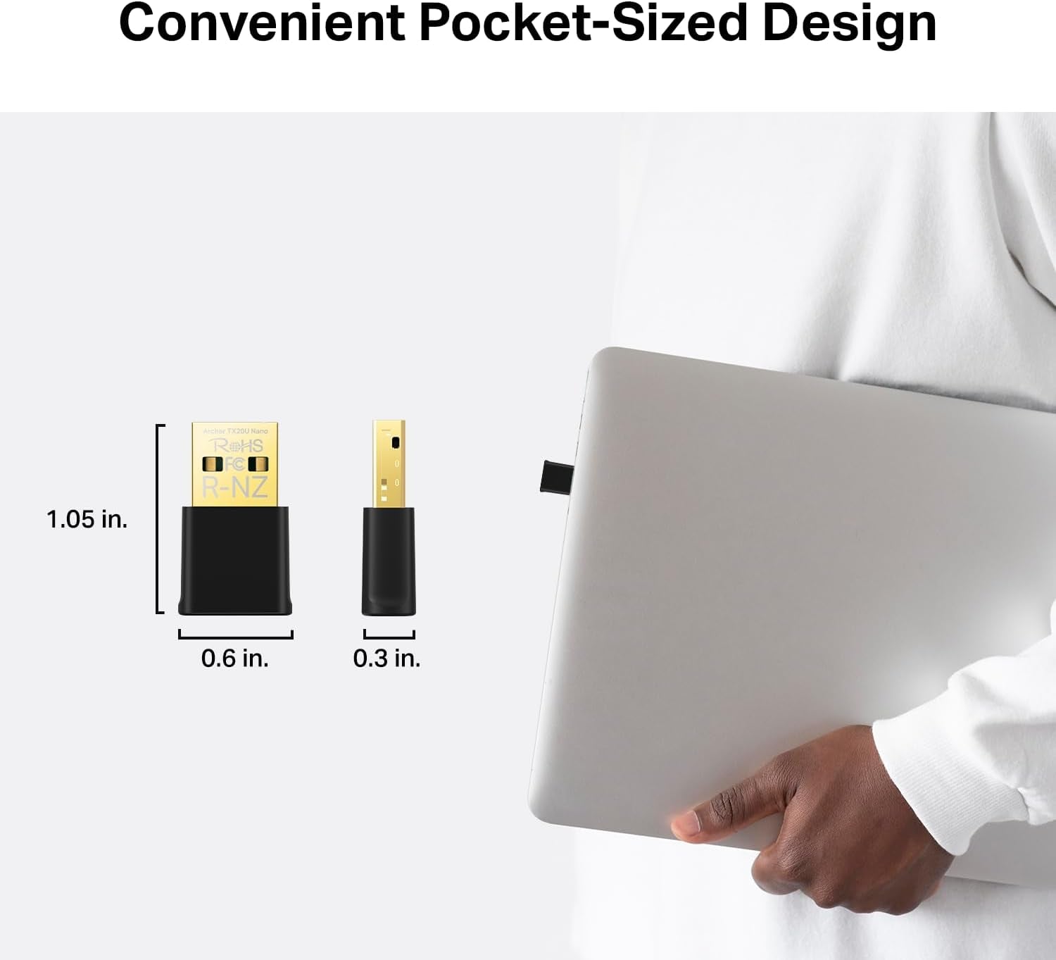 Nano USB Wifi 6 Adapter for Pc(Archer TX20U Nano)- AX1800 2.4G/5G Dual-Band Wireless Network Transceiver Adapter for Desktop PC, OFDMA, MU-MIMO, WPA3, Travel Size, Supports Windows 11/10
