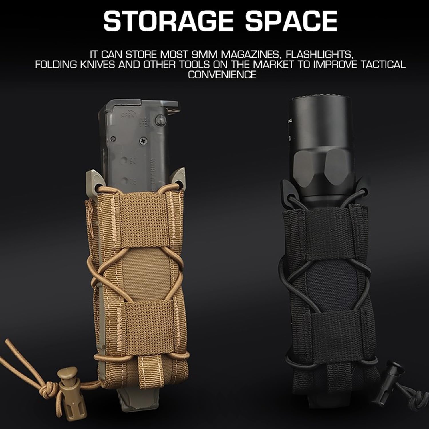 Mag Pouch 9Mm Magazine Pouch Adjustable Softshell Tactical Universal Mag Carrier with Molle Clip for Easy Placement & Removal