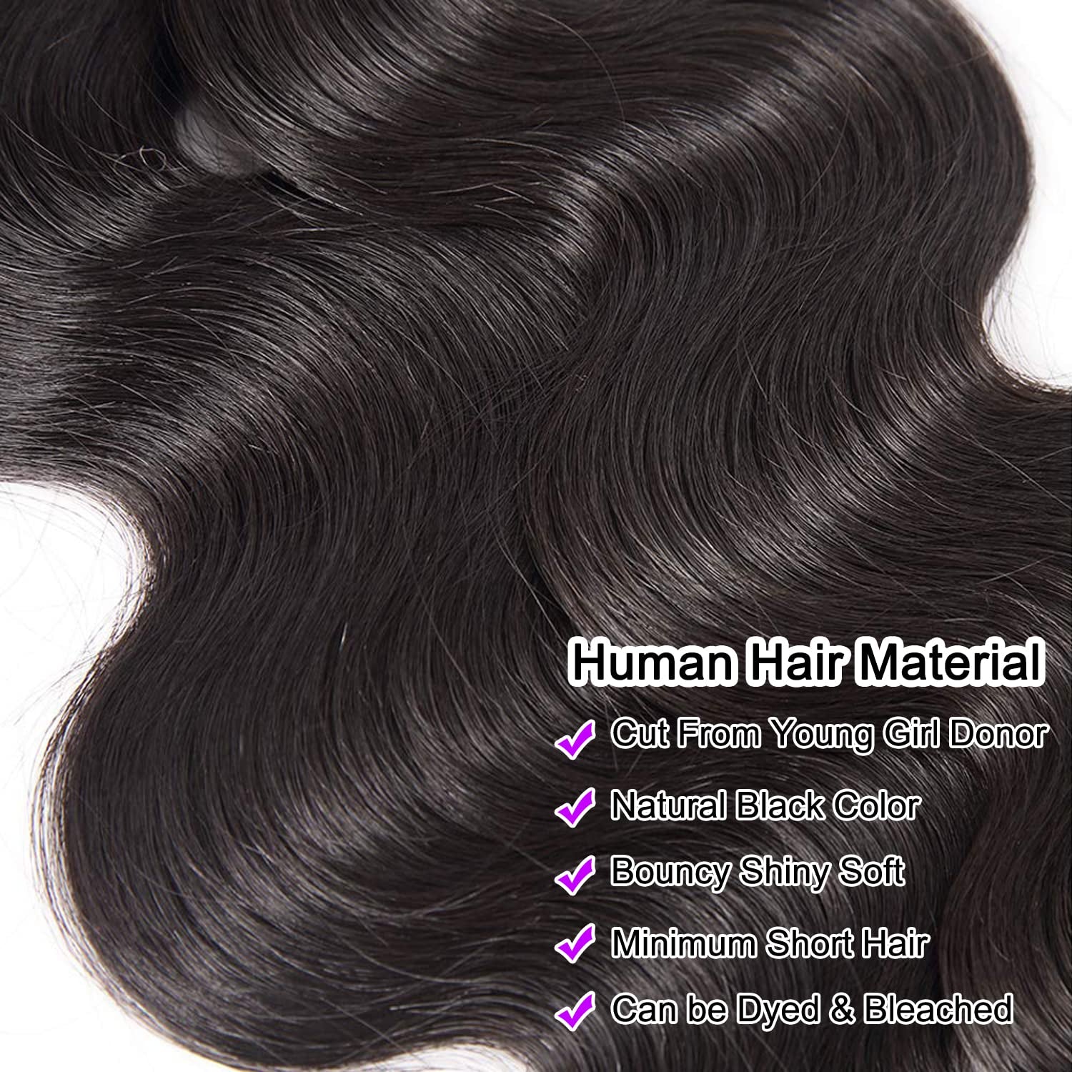 Aspumod 12A Human Hair Bundles Body Wave 3 Bundles Human Hair 16 18 20Inch Unprocessed Brazilian Virgin Hair Bundles Deals Quick Weave Hair Extension