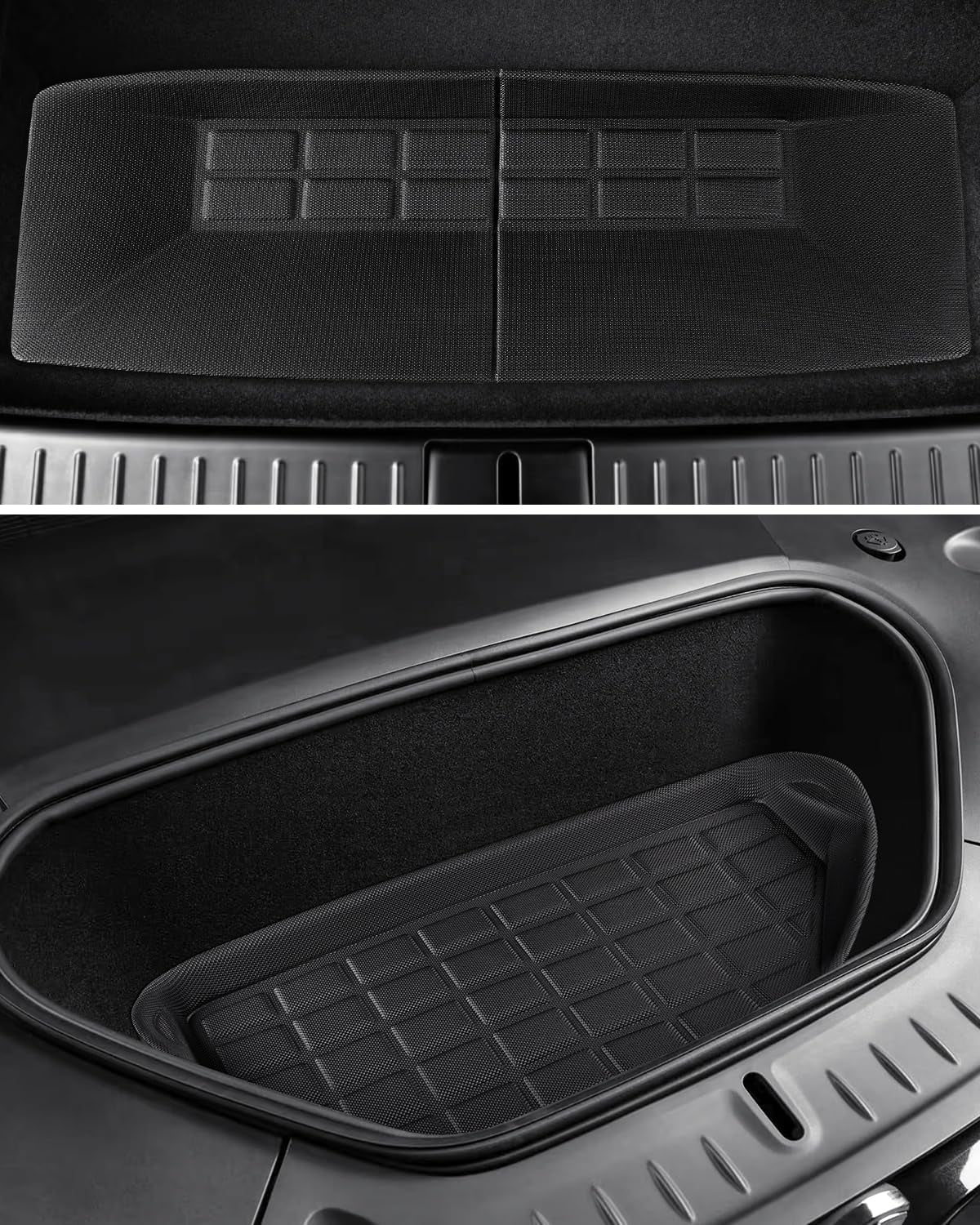 for Tesla Model S Floor Mats 2025 2024 2023 2022 2021, for Tesla Floor Mats Full Set All Weather Floor Mat Cargo Liner Trunk Interior- Custom Fit for Model S Accessories 2021-2025 (6 PCS)