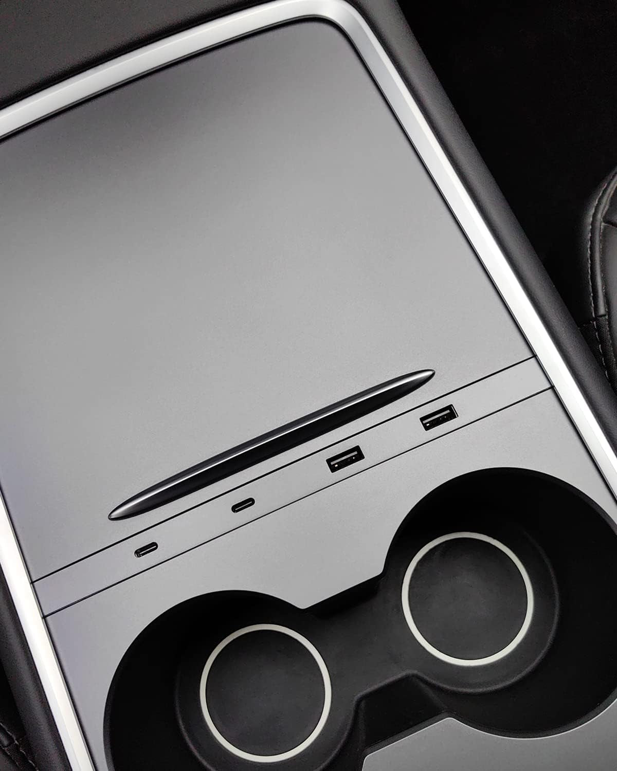 Center Console USB Hub for Tesla Model Y (2021-2024) and Tesla Model 3 (2021-2023), Support USB-C Fast Charging Multi Port Tesla Phone Charger, Tesla Model Y/3 Accessories OEM Fit Center Console