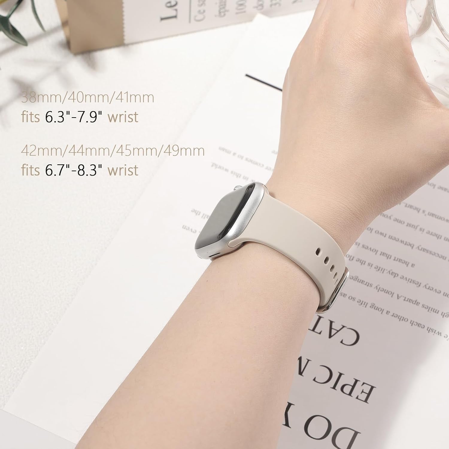 Silicone Band for Men and Women,Compatible with Apple Watch Band 38Mm 40Mm 41Mm 42Mm 44Mm 45Mm 49Mm,Sports Waterproof for Iwatch Bands Series 9 8 7 6 5 4 3 2 1 SE Ultra.