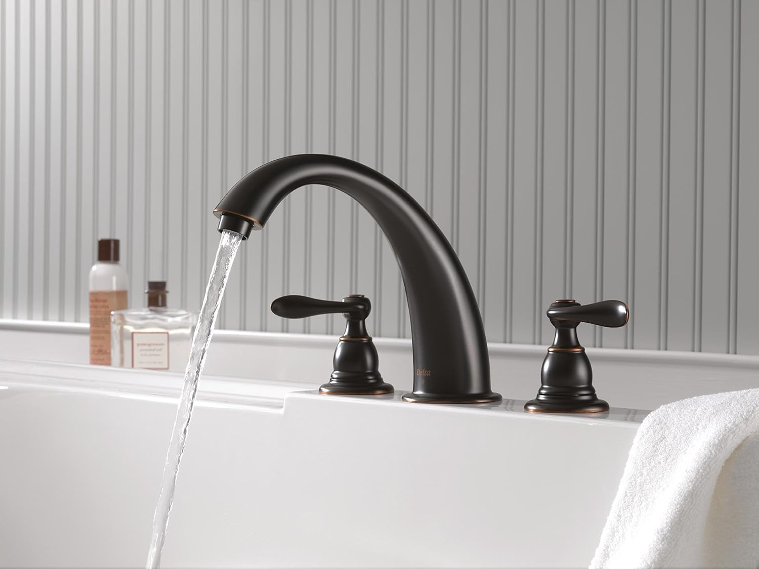 Windemere 2-Handle Widespread Roman Tub Faucet Trim Kit, Deck-Mount, Oil Rubbed Bronze BT2796-OB (Valve Not Included)