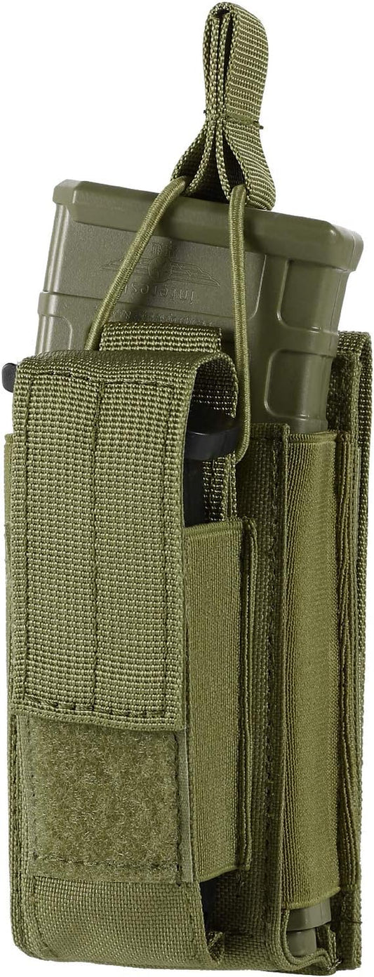 Molle Mag Pouch, Open Top Single/Double/Triple Magazine Pouch Holder Carrier for M4 M16 AK AR Glock M1911 92F 9Mm