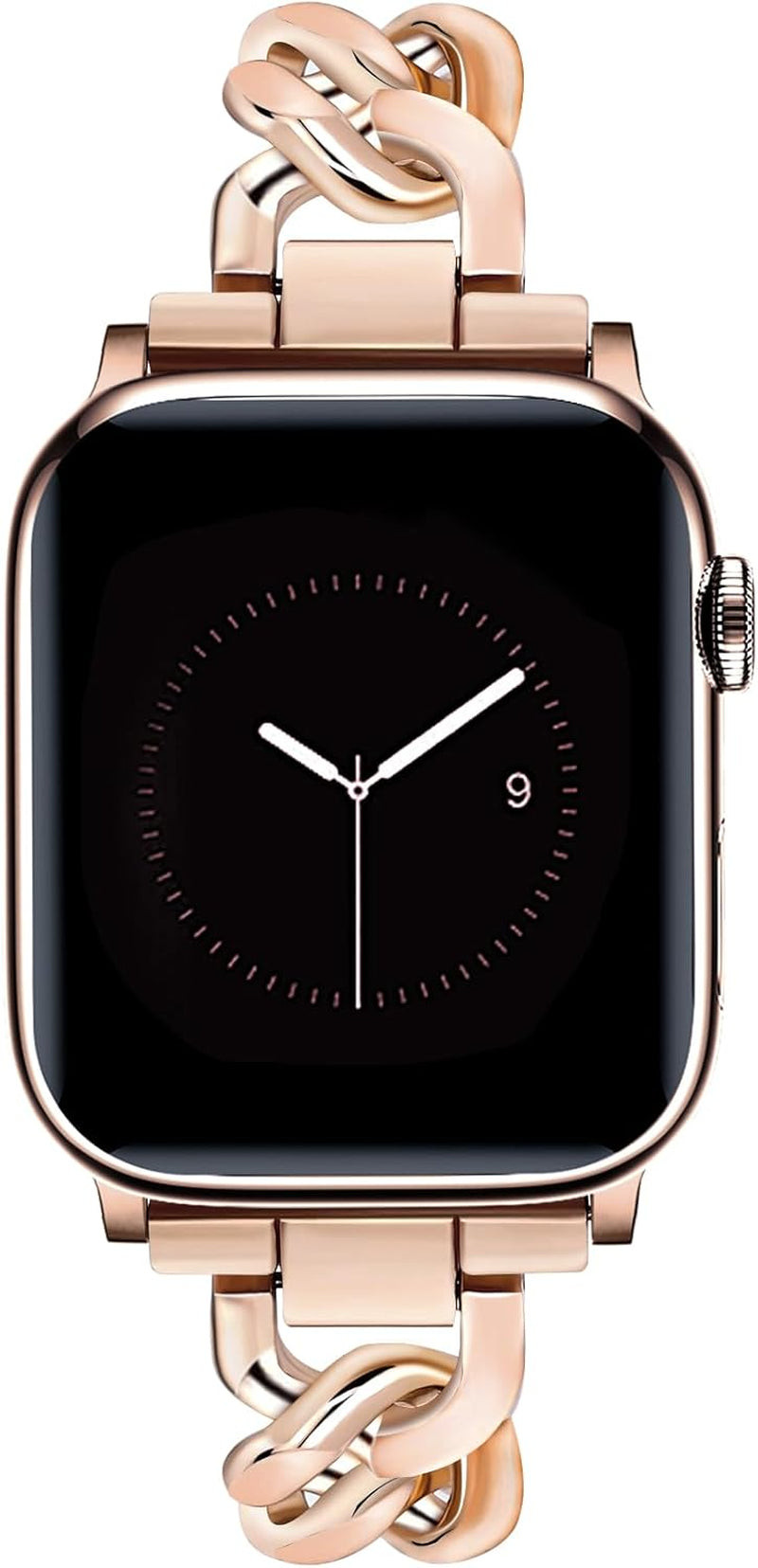 40Mm Soft Flexible TPU Case and Metal Bands Compatible for Apple Watch Series 6/5/4/SE, Rose Gold
