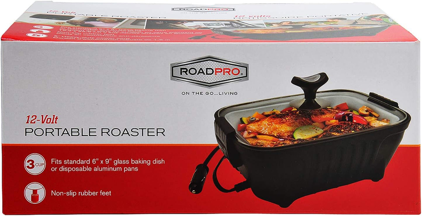 RPSC200 12V Power Supply Portable, Personal Sized Roaster for Car, Truck, Camping, Tailgating – Cook or Re-Heat Delicious Meals and Leftovers