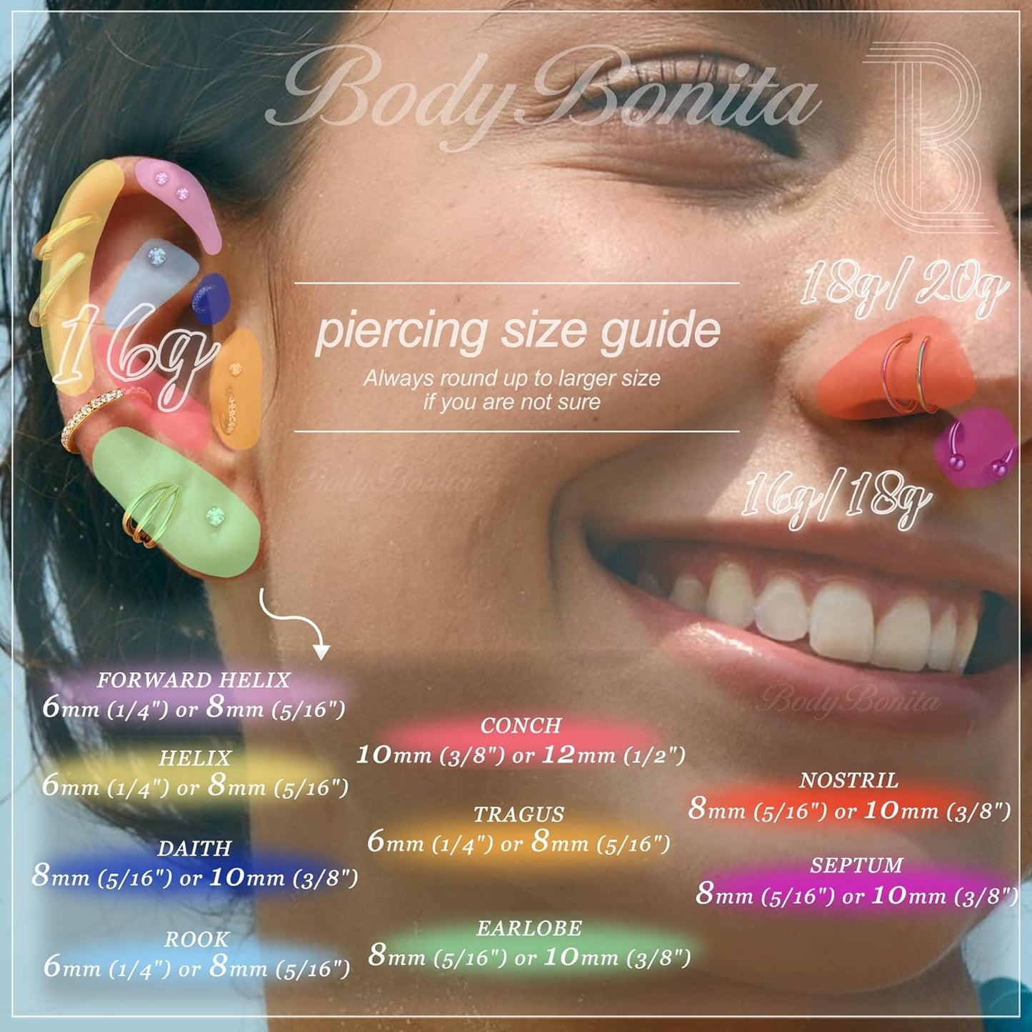 Triple/Double Hoop Nose Ring - 316L Stainless Steel Septum Clicker 16G/18G/20G CZ Conch Piercing Jewelry Septum Clicker Lip Rings Cartilage Earring Helix Rook Tragus Gold/Black/Silver