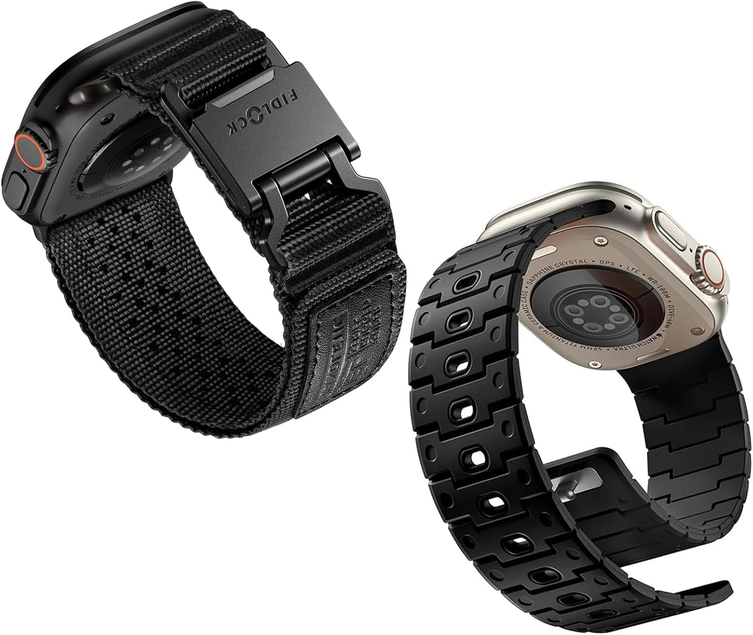 R-Nylon Fidlock Magnetic Buckle Band and Black Magnetic Watchband for Apple Watch Ultra 2 Band