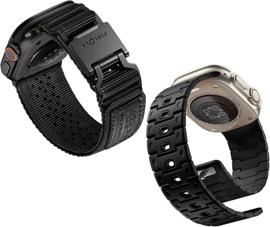R-Nylon Fidlock Magnetic Buckle Band and Black Magnetic Watchband for Apple Watch Ultra 2 Band