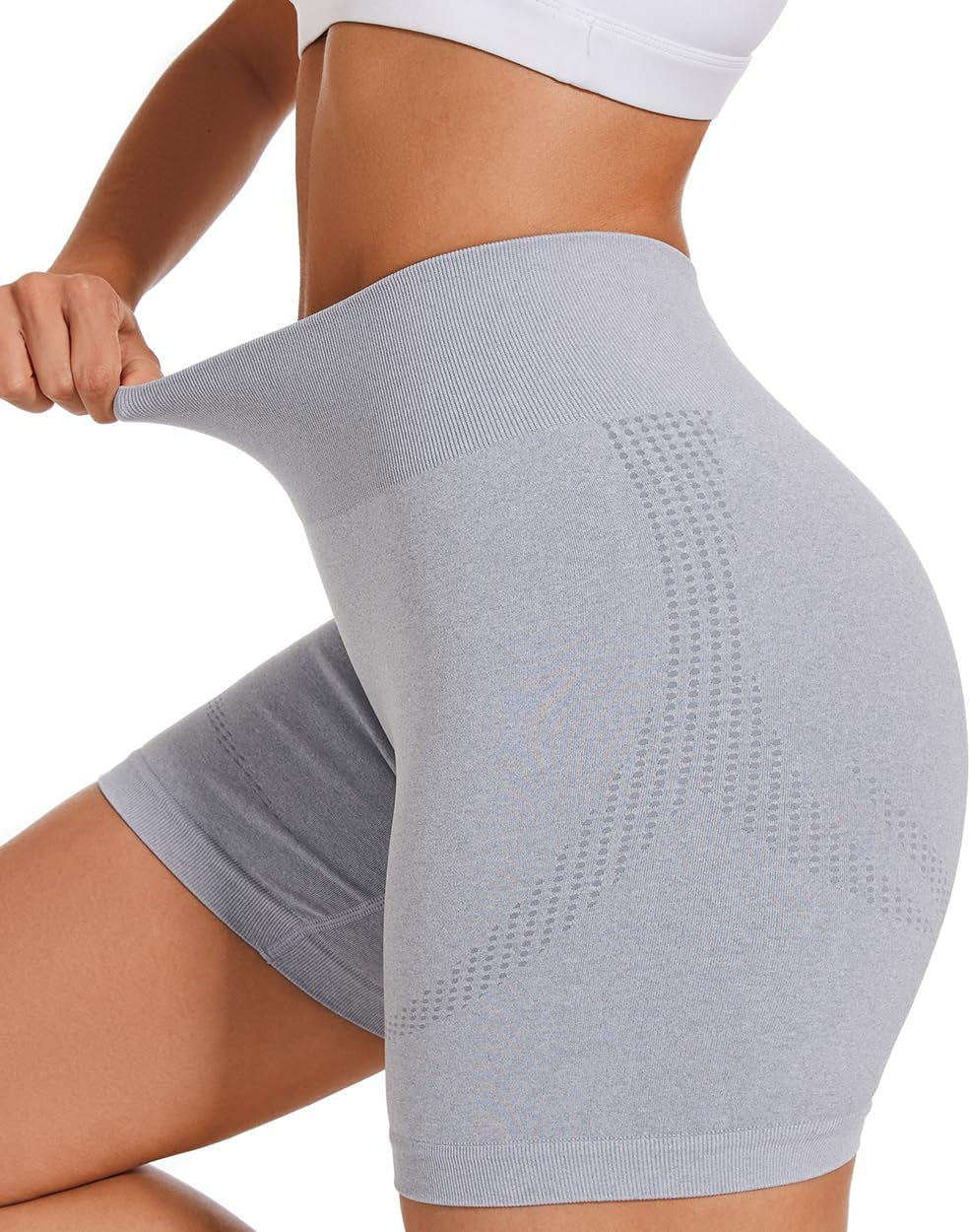 Spandex Shorts Women High Waisted Biker Shorts 5" Workout Yoga Compression Novelty Shorts for Gym Running Size Small