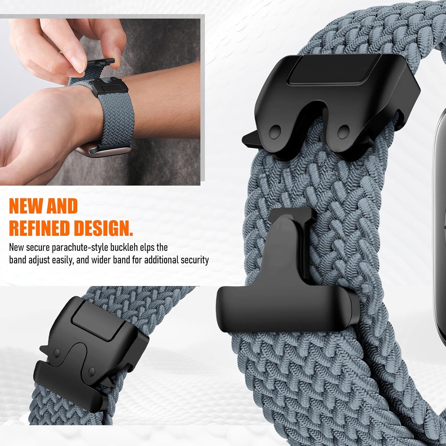 Braided Solo Loop for Apple Watch Ultra/2 Bands 49Mm 46Mm 45Mm 44Mm 42Mm Men/Women,Parachute Buckle Stretchy Elastic Nylon Sport Strap Wristband for Iwatch Bands Series 10 9 8 7 6 5 4 3 SE/2