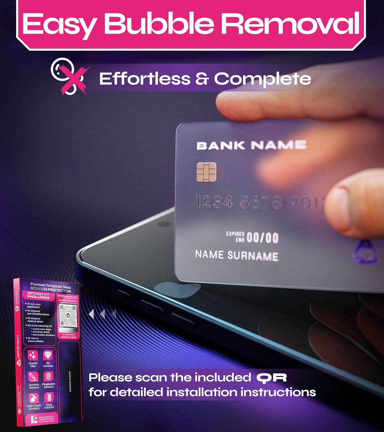 Screen Protector Compatible with Iphone 15/16 (2Pack), Easy Auto-Align Install Kit, 6.1" Tempered Glass, 9H Hardness, Ultra HD Clear, Case Friendly, Easyshield