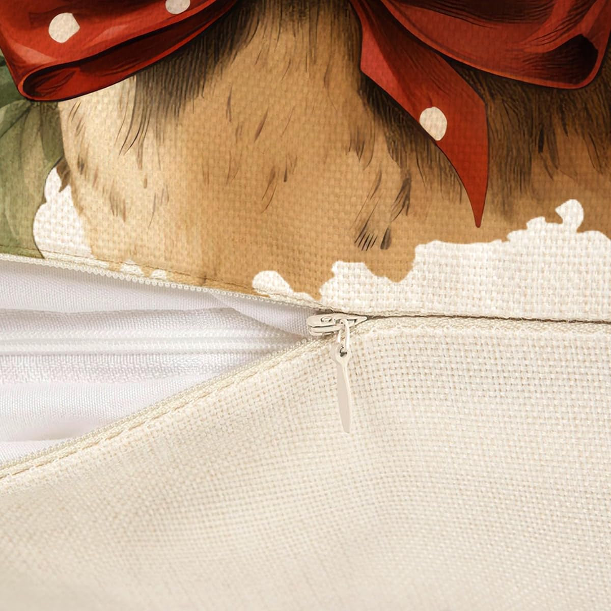 Christmas Pillow Covers 18X18 Set of 4 Red White Farmhouse Xmas Decorations Snowman Deer Joy Winter Holiday Decor Throw Cushion Case for Home Couch S24C04