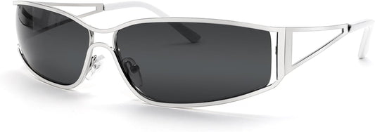 Y2K Sunglasses for Women,Fashion Metal Y2K Glasses,Trendy 2000S Sunglasses Aesthetics Y2K Accessories for Women