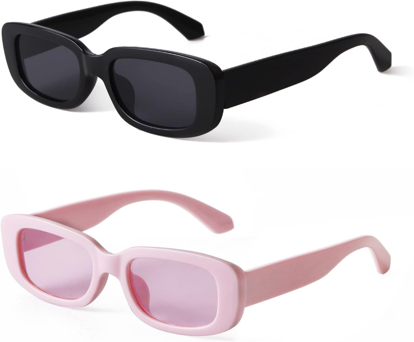 Rectangle Sunglasses for Women Men Retro 90S Sunglasses Womens Trendy Rectangular Sun Glasses Y2K Unisex Stylish 2025