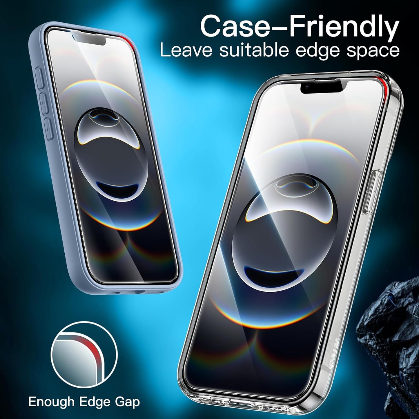 Full Coverage Screen Protector for Iphone 16E 6.1-Inch 2025, 9H Tempered Glass Film, Case-Friendly, HD Clear, 3-Pack