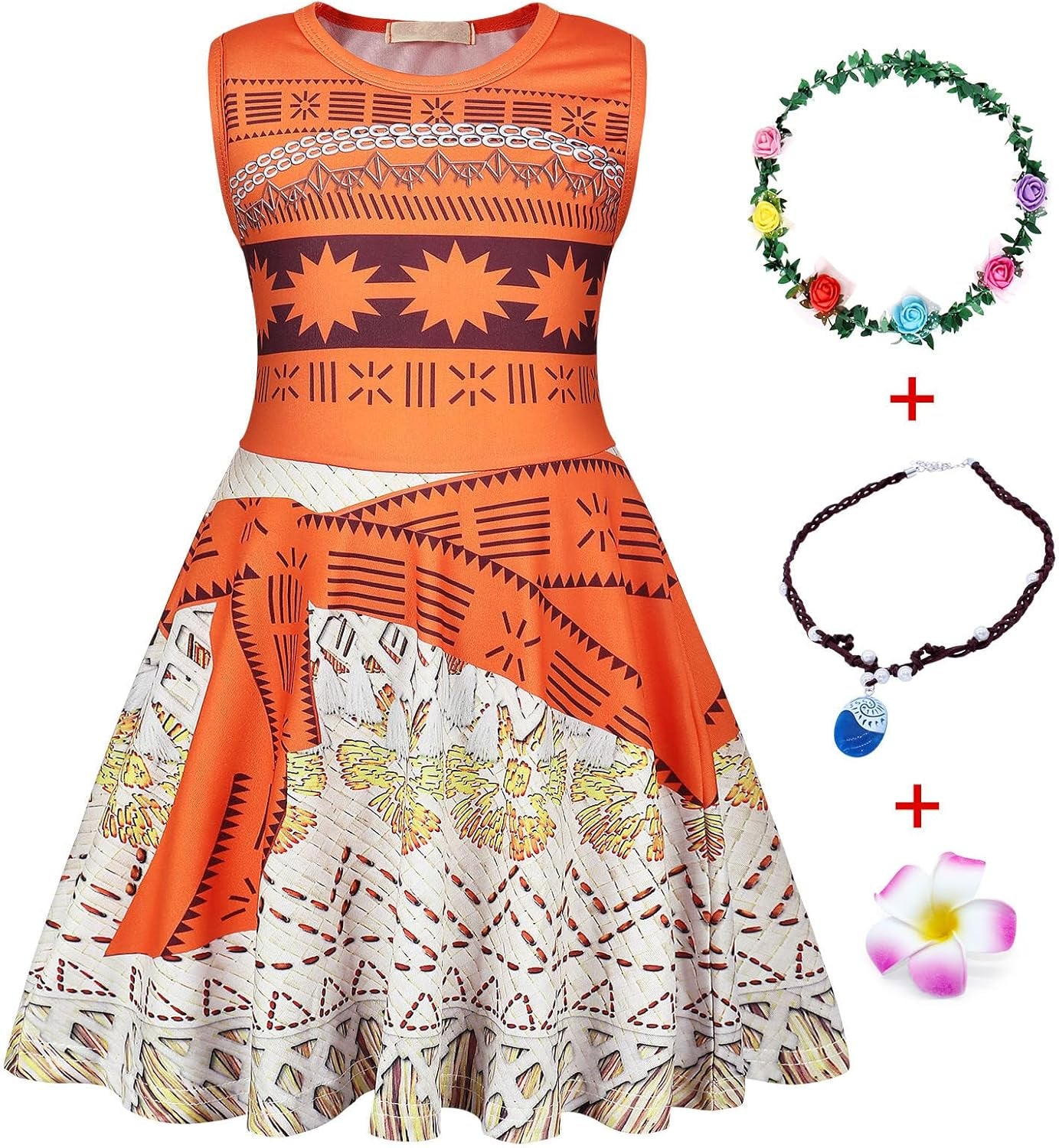 Princess Ocean Adventure Costume Outfits Girls Halloween Birthday Party Dress up Dress