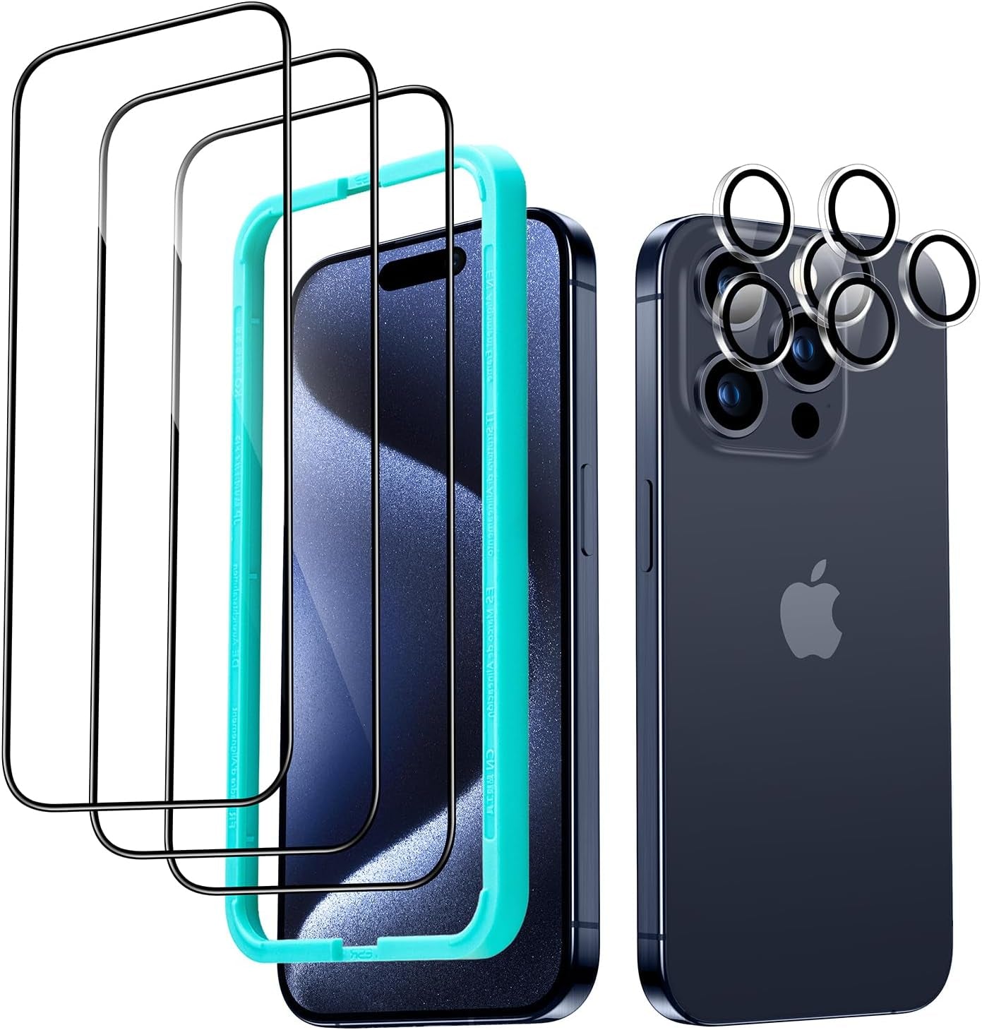 3 Pack for Iphone 16E/ Iphone SE 4/ Iphone 14/ Iphone 13/ Iphone 13 Pro Screen Protector, [9H Hardness] [Military Grade Shatterproof] Tempered Glass Film with Easy Installation Tool