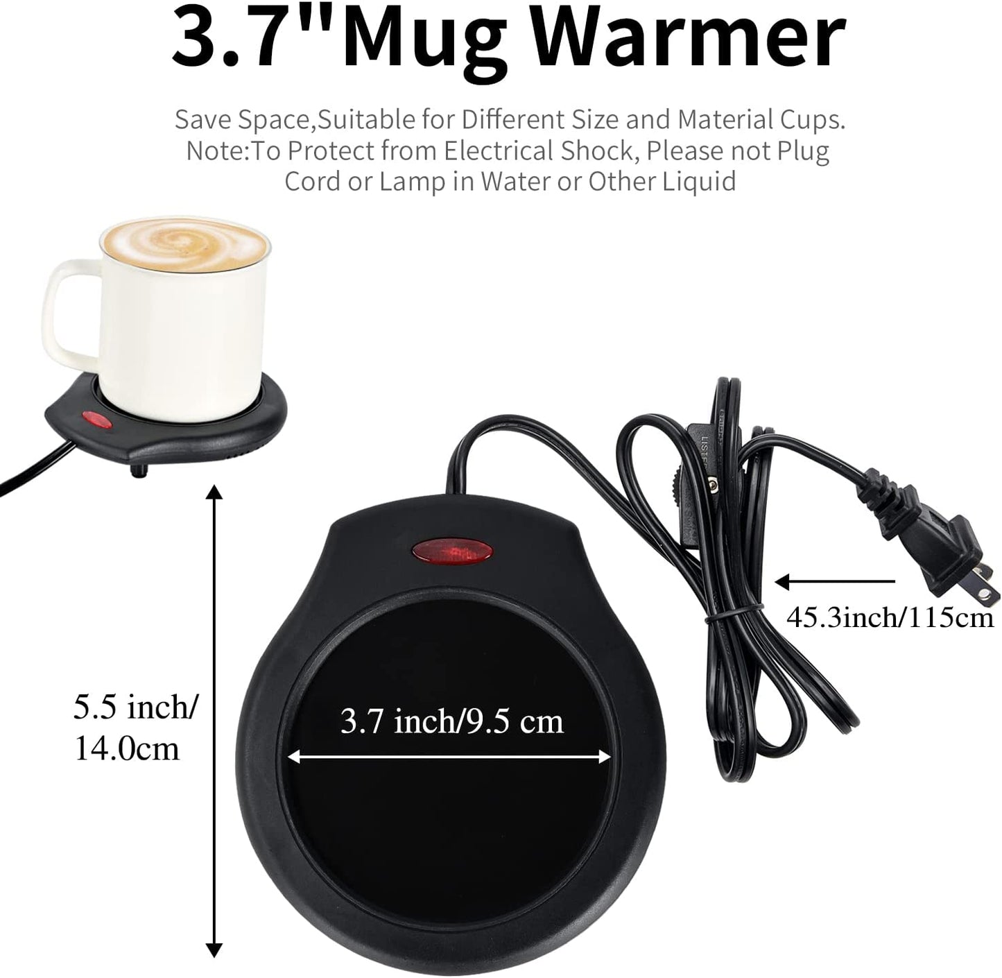 Candle Warmer for Large Jar, Coffee Mug Warmers, Safely Releases Scents without a Flame, Melt the Candle Quickly, Enjoy Your Warm Coffee Tea. Gifts for Festival Birthday Women Men Mom Dad