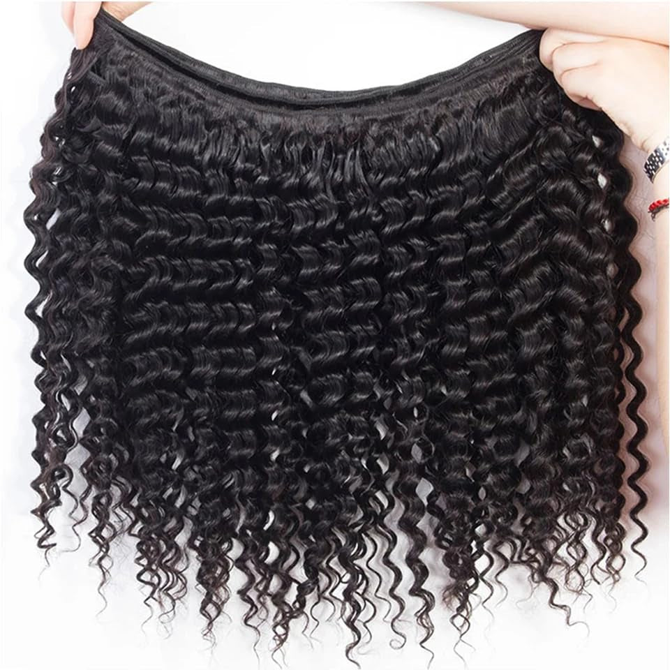 12A Water Wave Human Hair Bundles 22 24 26 Inch Brazilian Wet and Wavy Curly Bundles Human Hair 100% Unprocessed Raw Virgin Weave Bundles Human Hair 3 Bundles Deals Natural Black