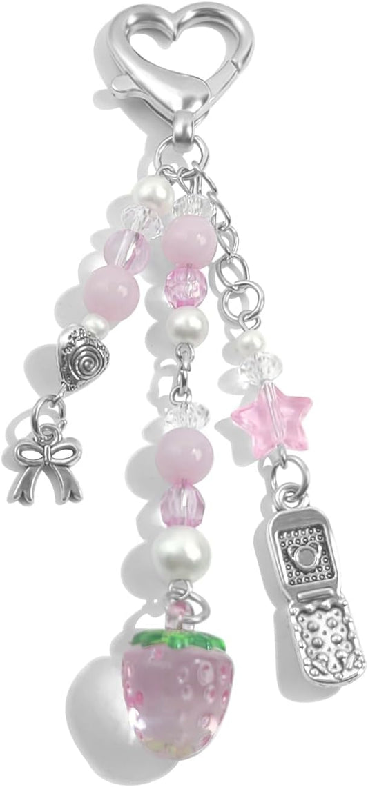 Novelty Keychains Aesthetic Y2K Keychain Charms Stylish Keychains Accessories for Women Bag Purse Gifts