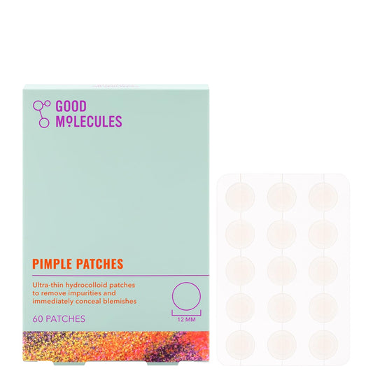 Pimple Patches (60 Patches) - Ultra-Thin Hydrocolloid Patches to Conceal Whiteheads, Blackheads and Blemishes, Target Ance and Impurities - Skin Care for Face with Cellulose and Pectin