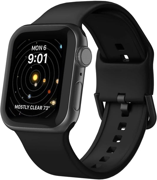 Silicone Band for Men and Women,Compatible with Apple Watch Band 38Mm 40Mm 41Mm 42Mm 44Mm 45Mm 49Mm,Sports Waterproof for Iwatch Bands Series 9 8 7 6 5 4 3 2 1 SE Ultra.