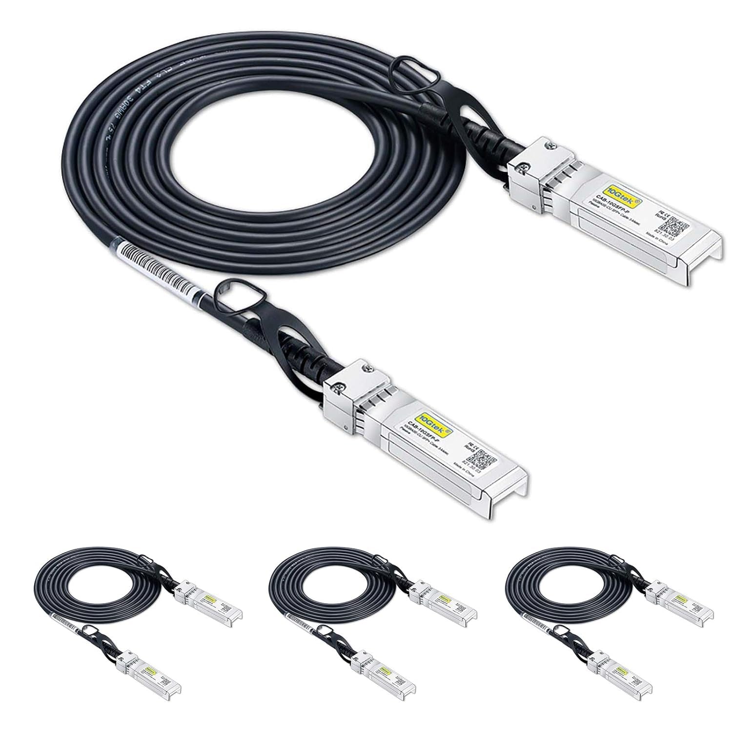 SFP+ DAC Twinax Cable - 10GBASE-CU Passive Direct Attach Copper SFP Cable for Cisco SFP-H10GB-CU2M, Ubiquiti Unifi UC-DAC-SFP+, Meraki, Fortinet, D-Link, 2-Meter(6.6Ft) | 0.25-12M Optional