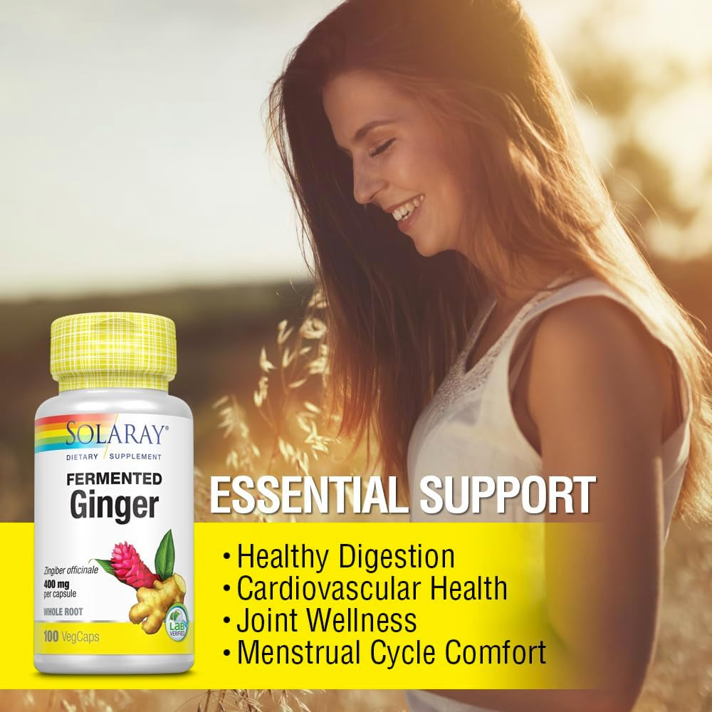 Fermented Ginger Root 400Mg | 100 Vegcaps TLBH