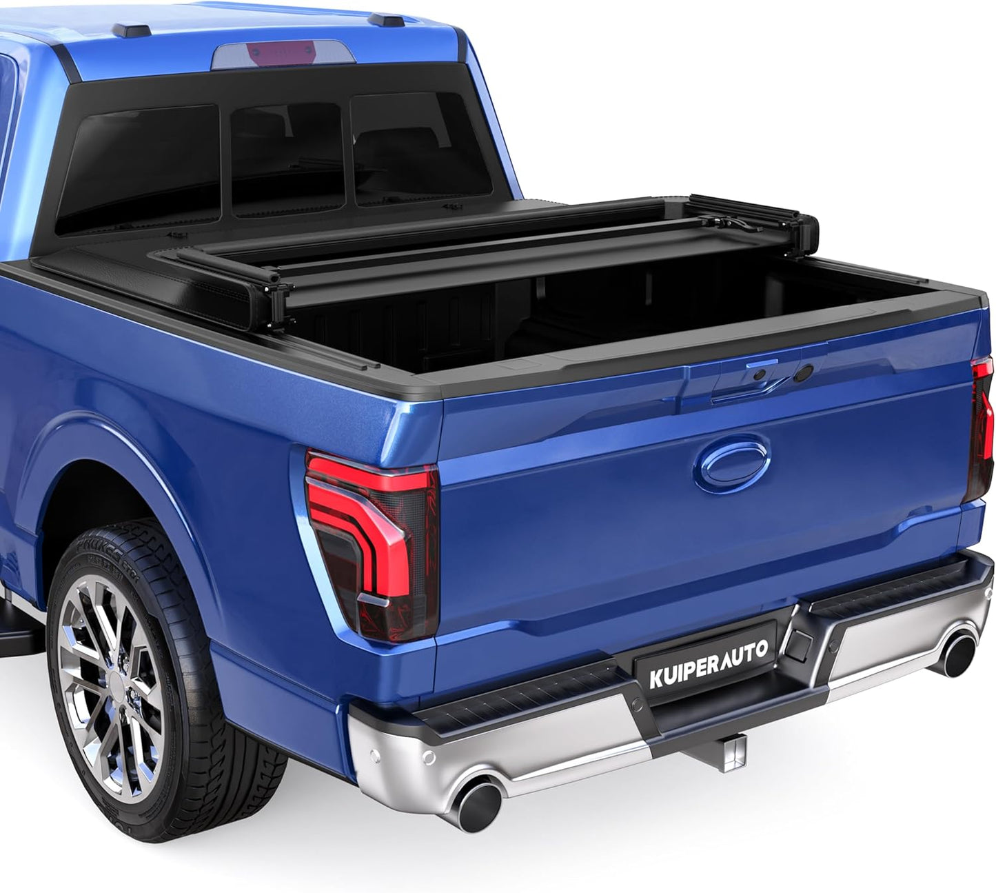 Tri 3-Flip 5.5 FT Soft Truck Bed Tonneau Cover Compatible with 2009-2014 Ford F150 F-150 Styleside (Excl Raptor Series) Truck Bed Cover
