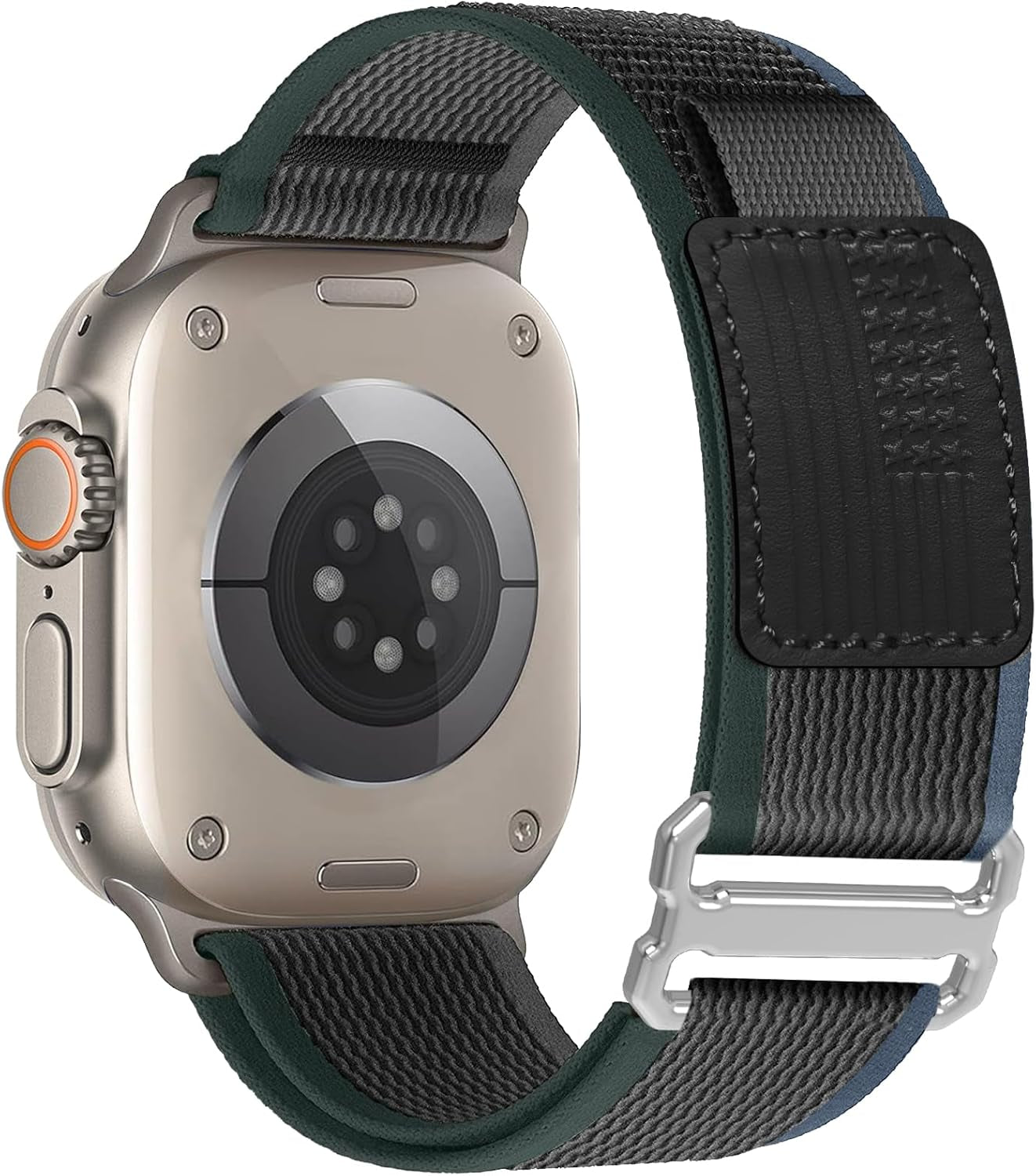 Trail Loop Nylon Band - Compatible with Apple Watch Ultra 2 Band/Ultra Band 49Mm 45Mm 44Mm Men Women, Braided Elastic Weave Sport Strap for Iwatch Ultra 2, Iwatch Ultra Series 10 46Mm SE/9/8/7/6/5/4