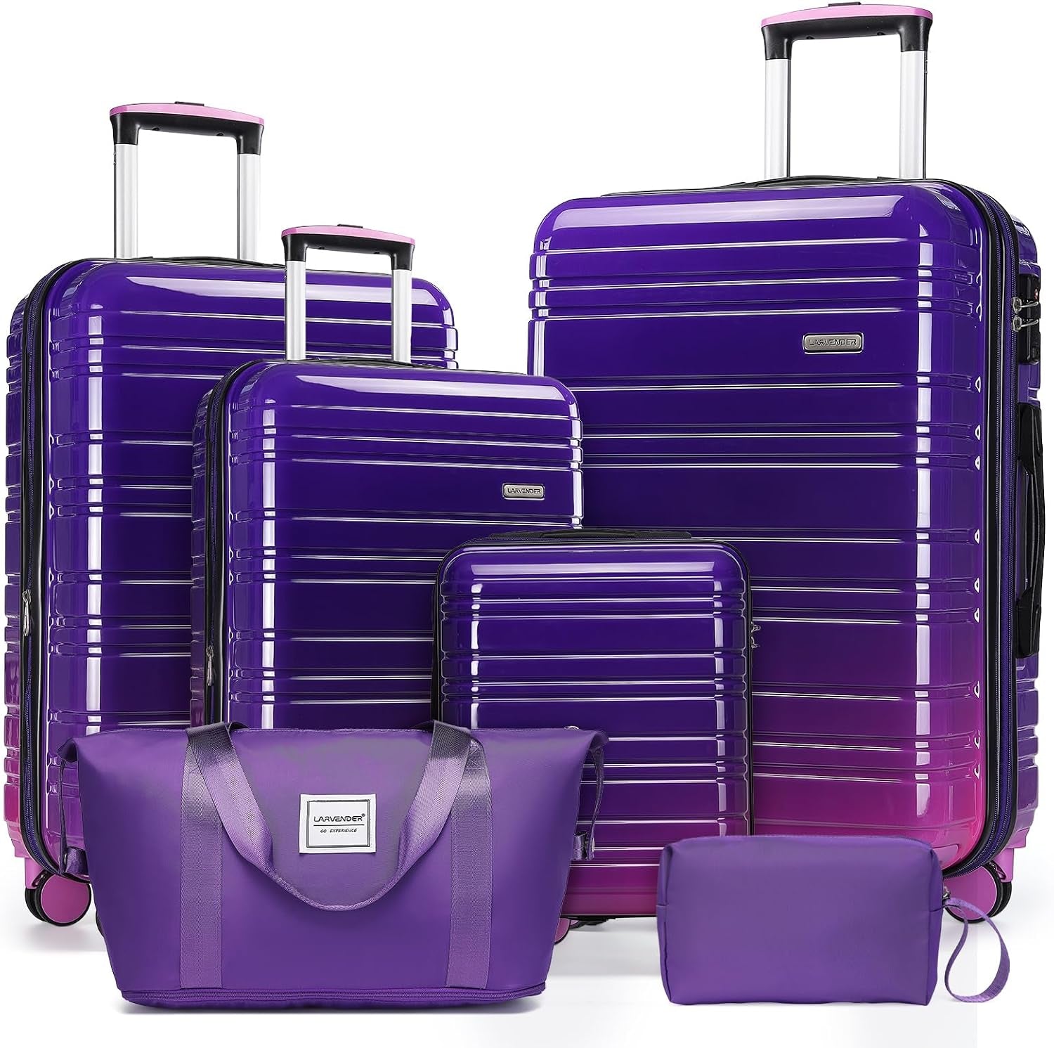 Luggage Sets 3 Piece, Hardside 20 in Carry on Luggage Airline Approved PC+ABS Suitcase Set with Spinner Wheels TSA Lock, Lightweight Rolling Suitcase for Men and Women, Leopard