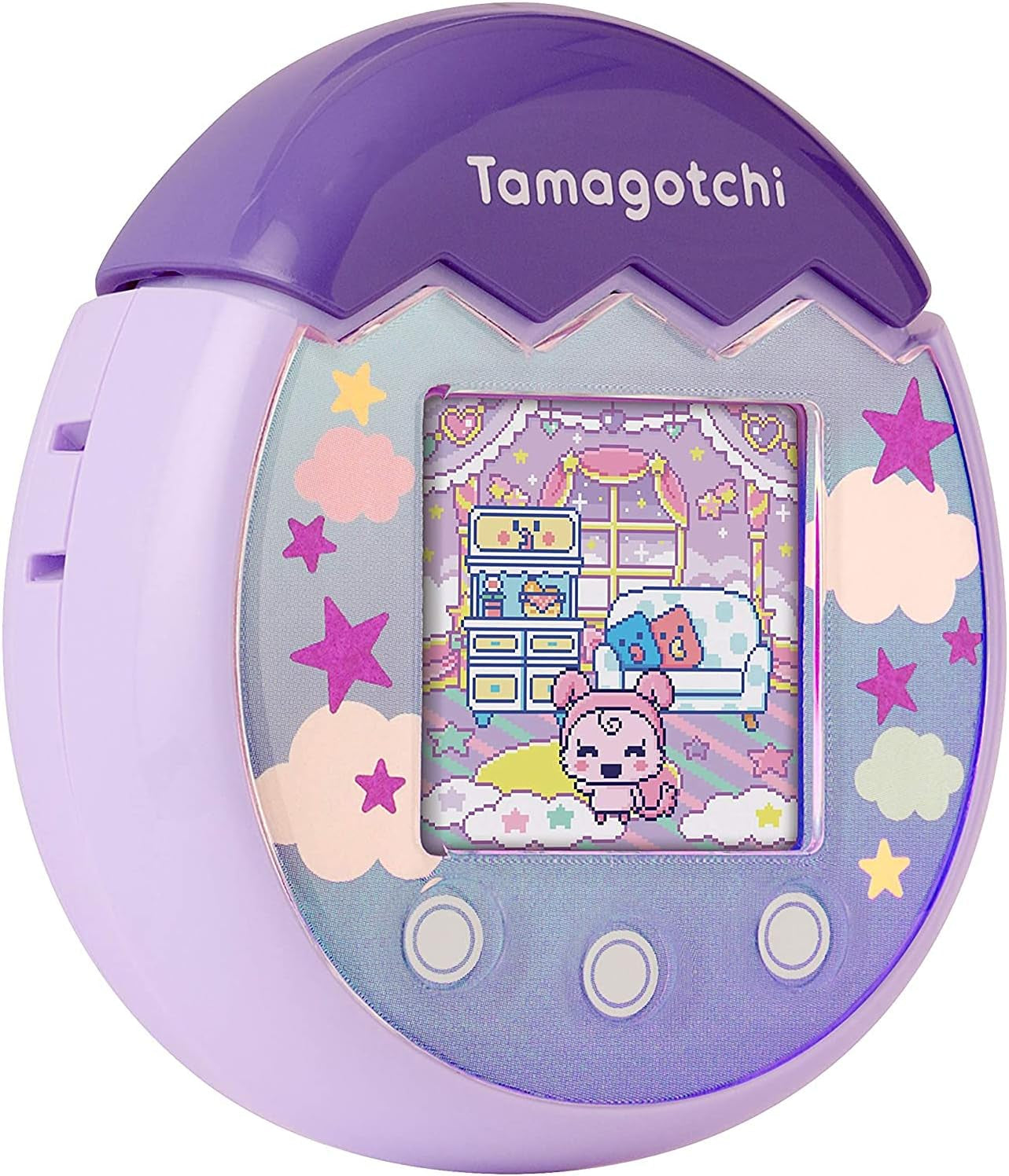 Bandai PIX - Sky Purple - 42910 Virtual Electronic Pet with Color Screen, Touch Buttons Games and Camera BanUK