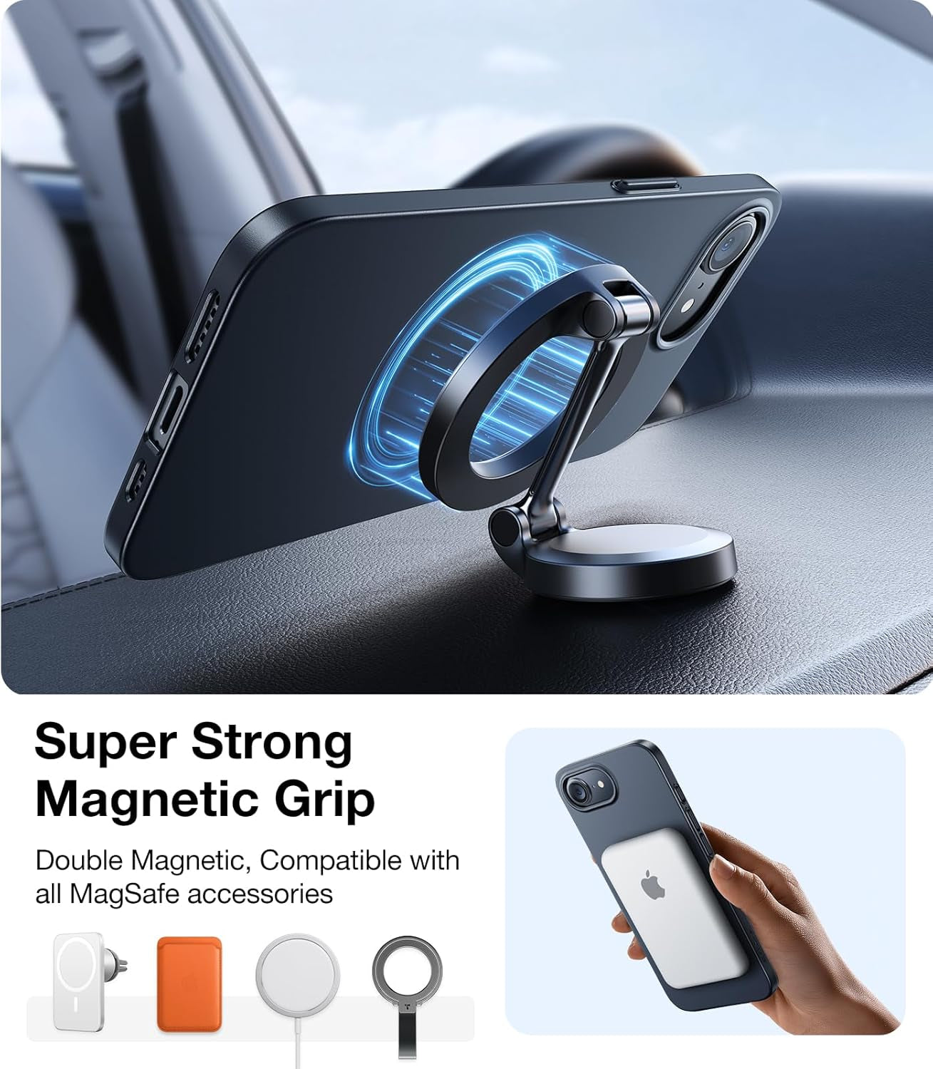 Magnetic Slim Fit for Iphone 16E Case 2025, Ultra-Thin 16E Case Compatible with Magsafe, Lightweight Matte Anti-Scratch Hard PC Cover Phone Case for Iphone 16E 6.1'' Originfit, Black