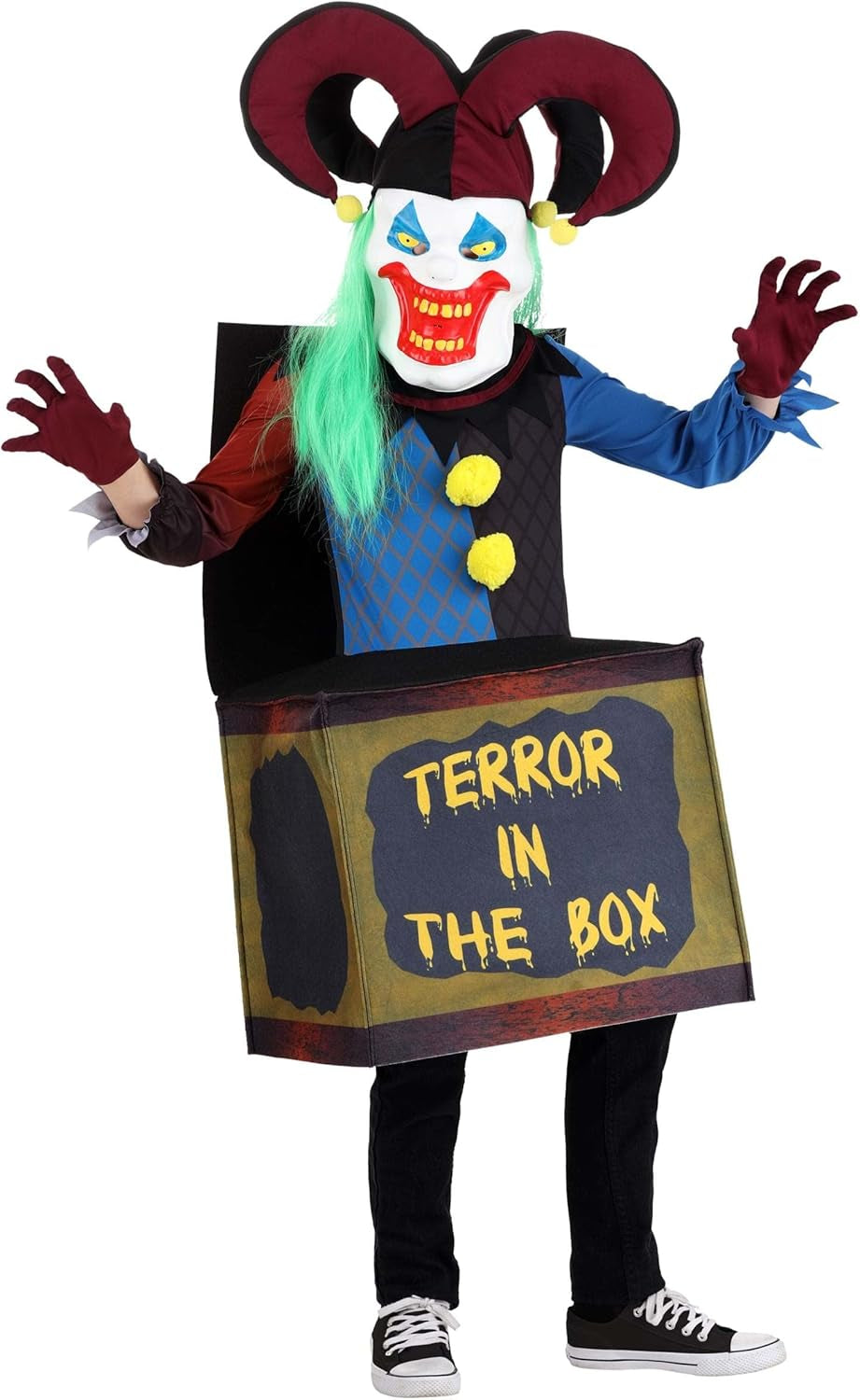Haunted Jack in the Box Costume | Kids Jack in the Box Costume, Clown Jack in the Box Costume for Children