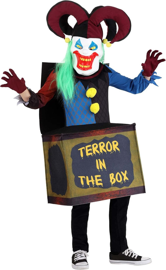 Haunted Jack in the Box Costume | Kids Jack in the Box Costume, Clown Jack in the Box Costume for Children