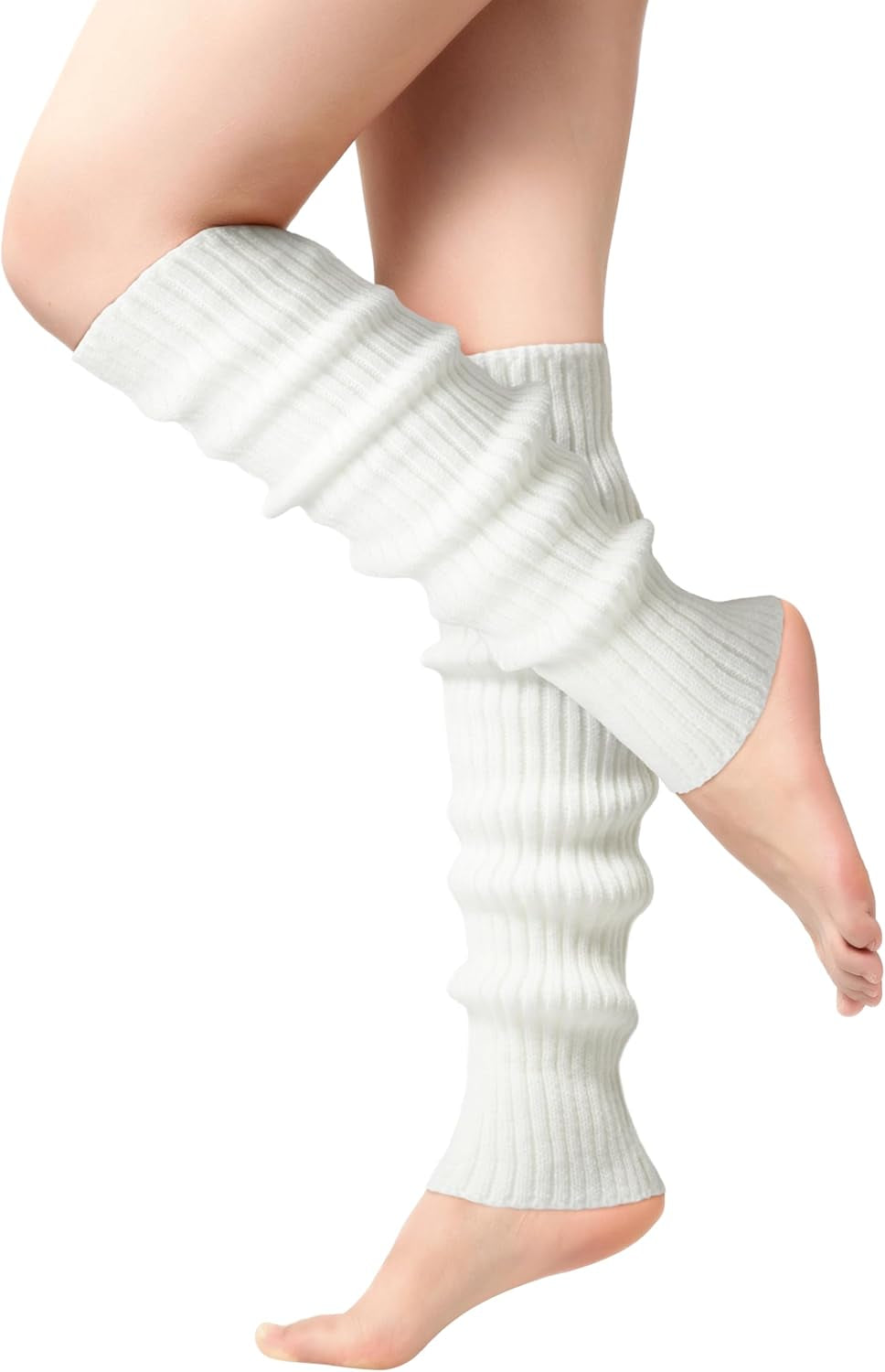 Leg Warmers for Women - Leg Warmers 80S Ribbed Knitted Long Socks for Yoga Party Sports Fashion Accessories