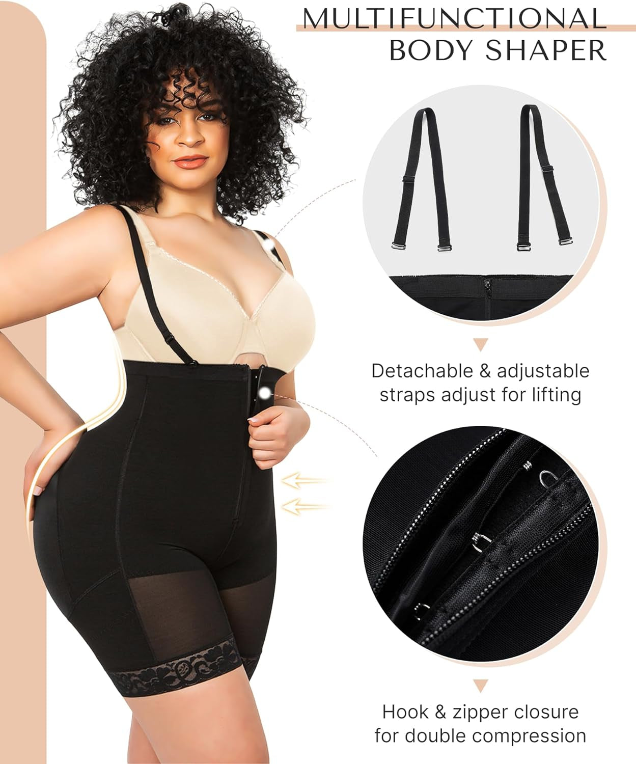 Fajas Colombianas Shapewear for Women Tummy Control plus Size Postpartum Body Shaper Butt Lifting Bodysuit