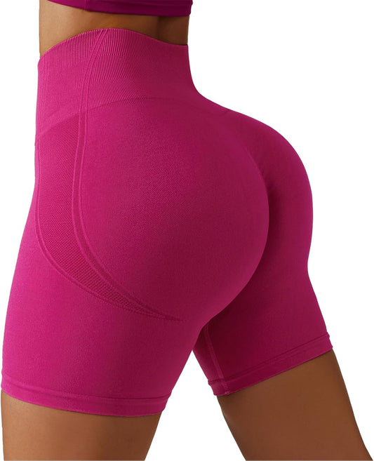 Women'S Workout Shorts Gym Biker Shorts Scrunch Butt Lifting, Buttery Soft Seamless Yoga Shorts