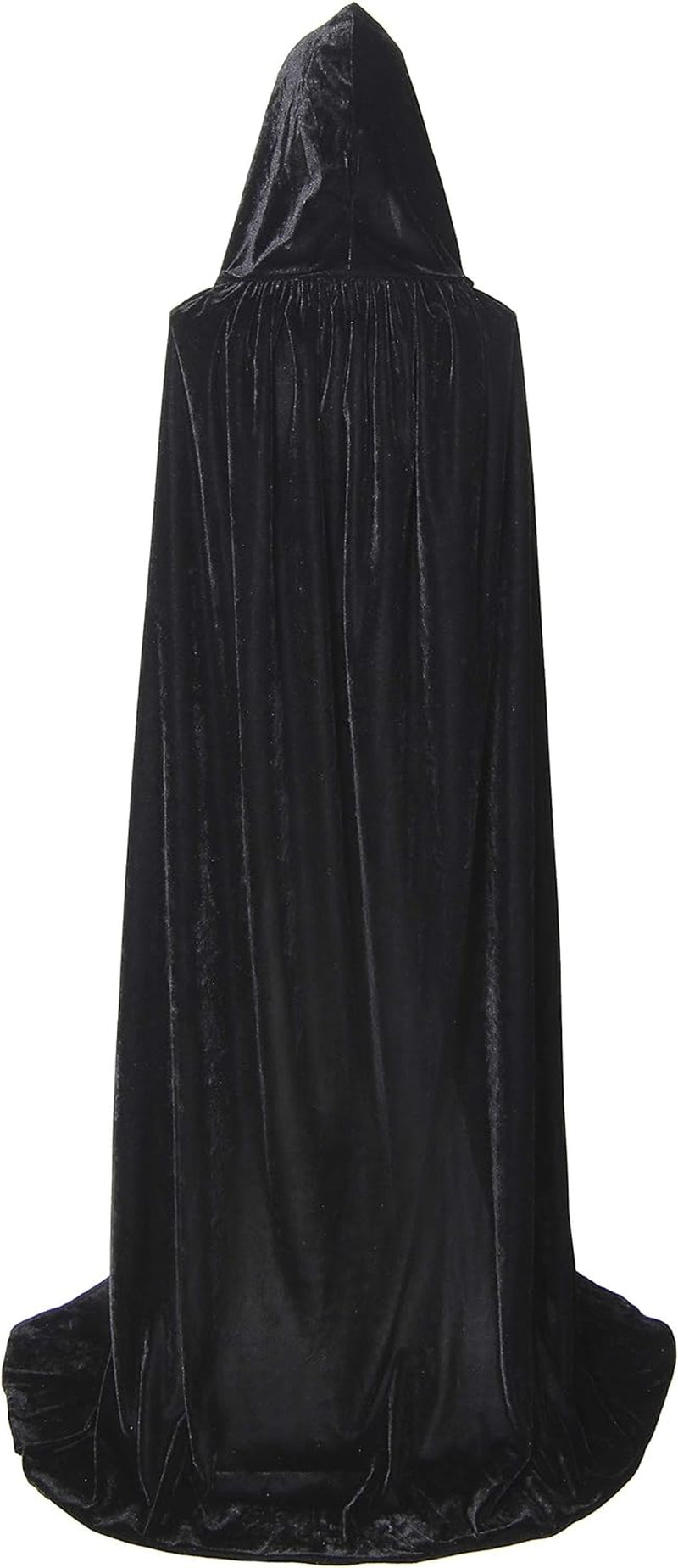 Long Hooded Cloak Velvet Cape Witch Costume Halloween Costumes for Women Men