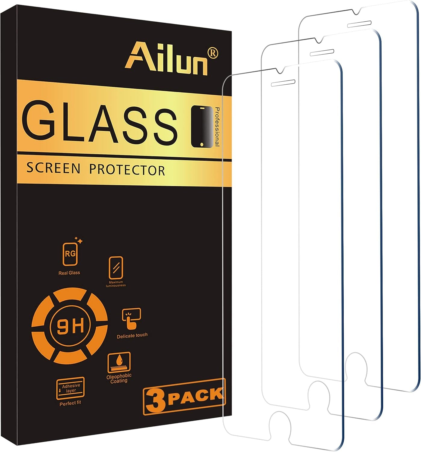 Screen Protector for Iphone 16 Plus/Iphone 15 Plus/Iphone 15 Pro Max [6.7 Inch] Display 3 Pack Tempered Glass, Dynamic Island Compatible, Case Friendly[Not for Iphone 16 Pro Max 6.9 Inch]