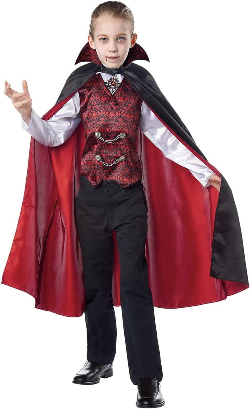 Halloween Classic Vampire Costume Includes Cape and Shirt for Child