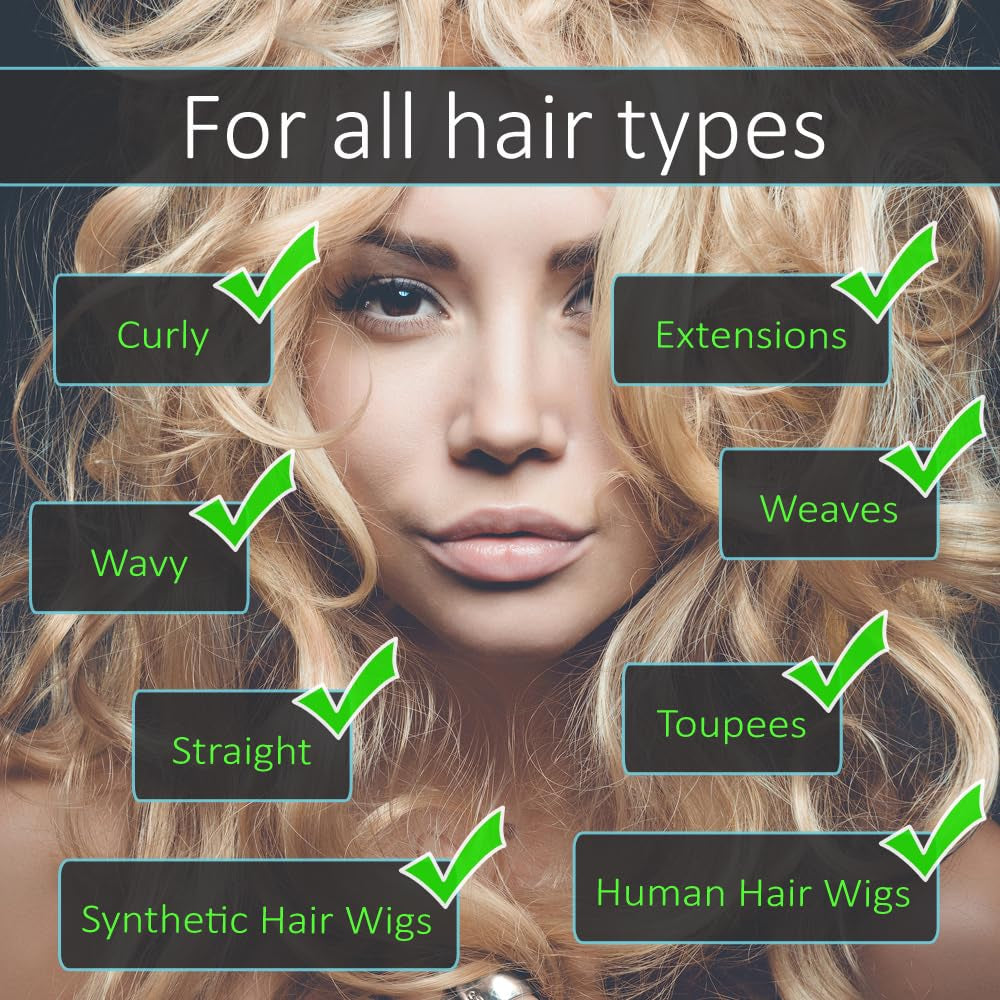 One Twenty Three Loops -  Professional Grade Loop Brush - Safely Detangles Hair Extensions, Weaves and Wigs - Snag Free Styling for Human and Synthetic Hair