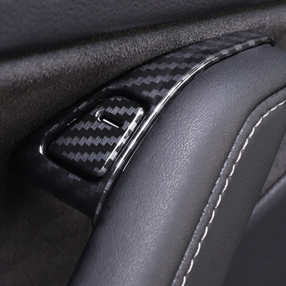 Carbon Fiber Interior Door Window Switch Panel Cover Trim Decoration Accessories for Tesla Model 3 2017-2023/Model Y 2020-2023