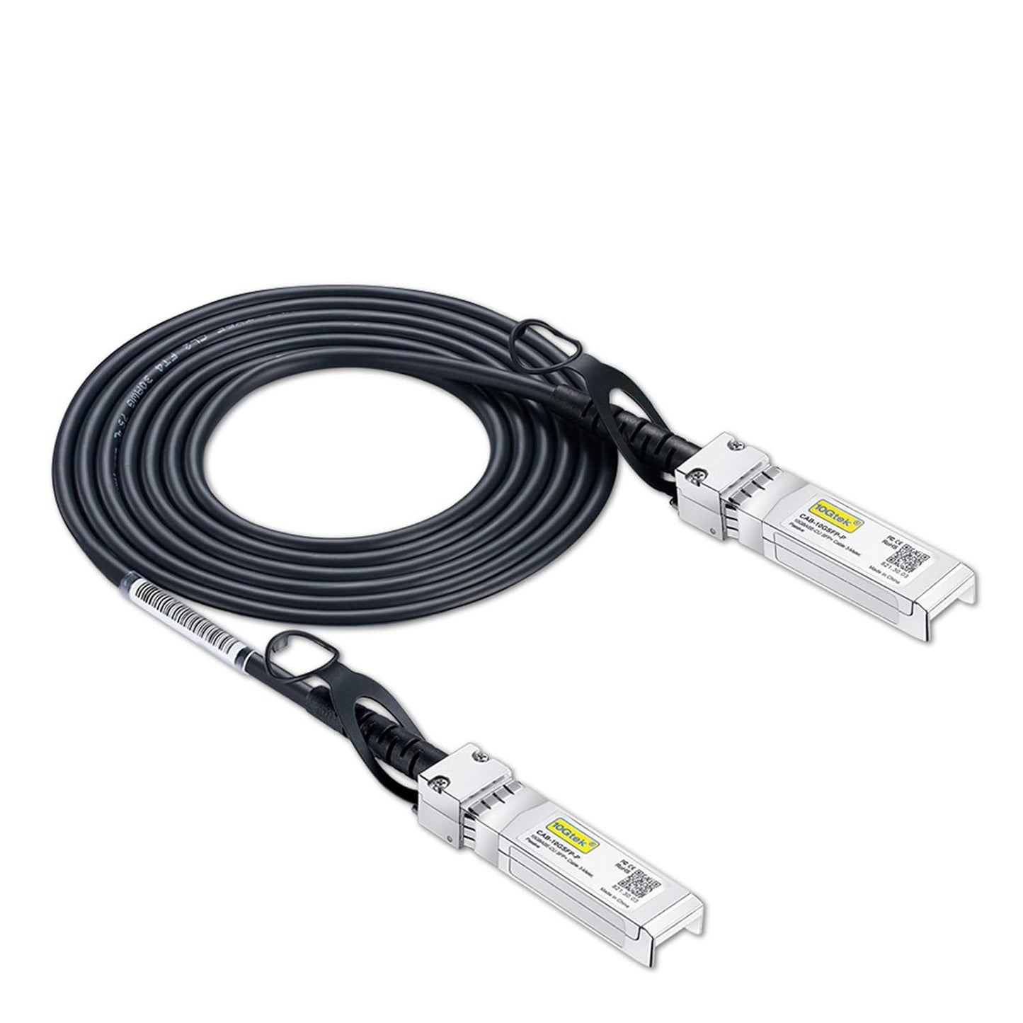 SFP+ DAC Twinax Cable - 10GBASE-CU Passive Direct Attach Copper SFP Cable for Cisco SFP-H10GB-CU2M, Ubiquiti Unifi UC-DAC-SFP+, Meraki, Fortinet, D-Link, 2-Meter(6.6Ft) | 0.25-12M Optional