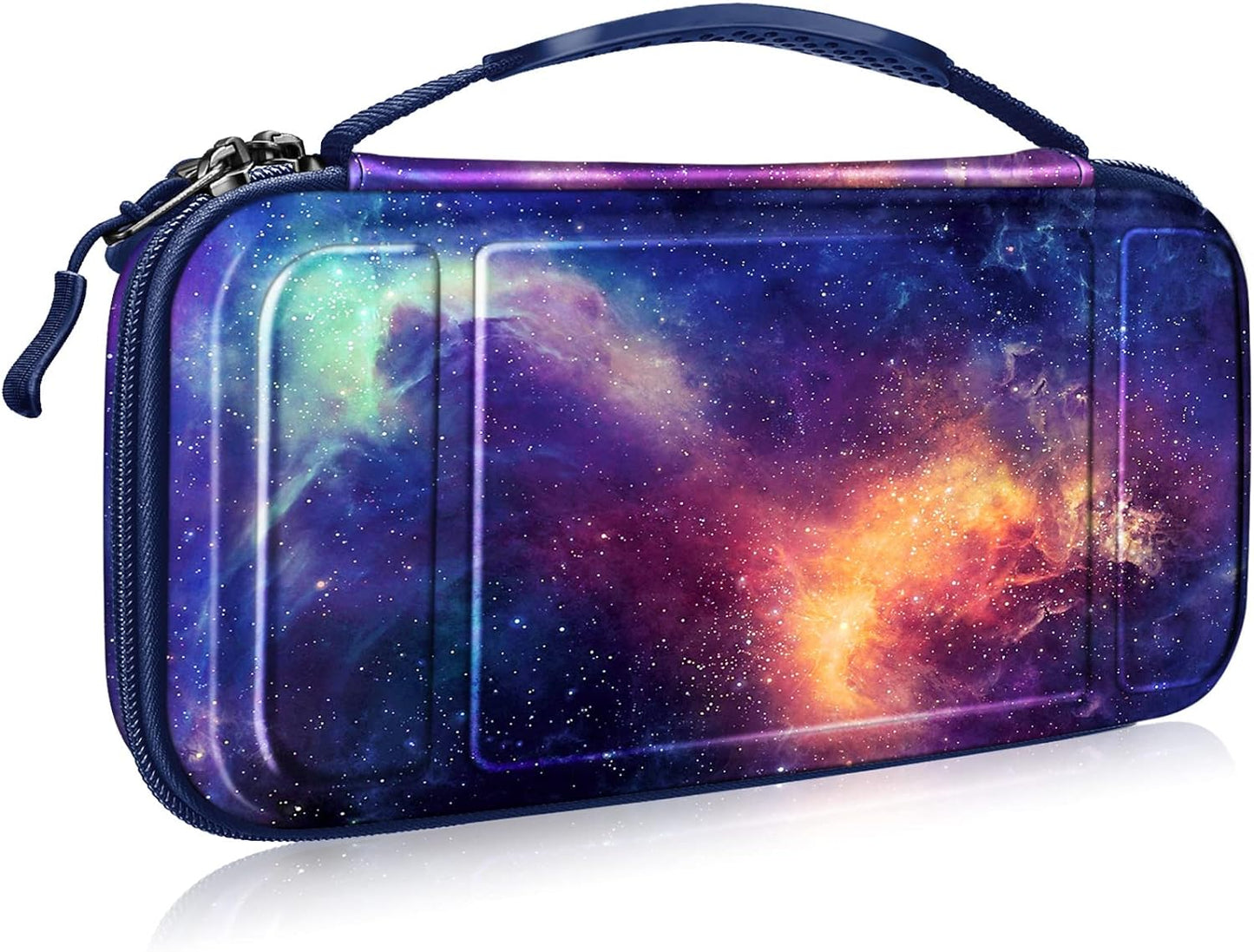 Carrying Case for Nintendo Switch OLED Model 2021/Switch 2017, [Shockproof] Hard Shell Protective Cover Travel Bag W/10 Game Card Slots for Switch Console Joy-Con & Accessories