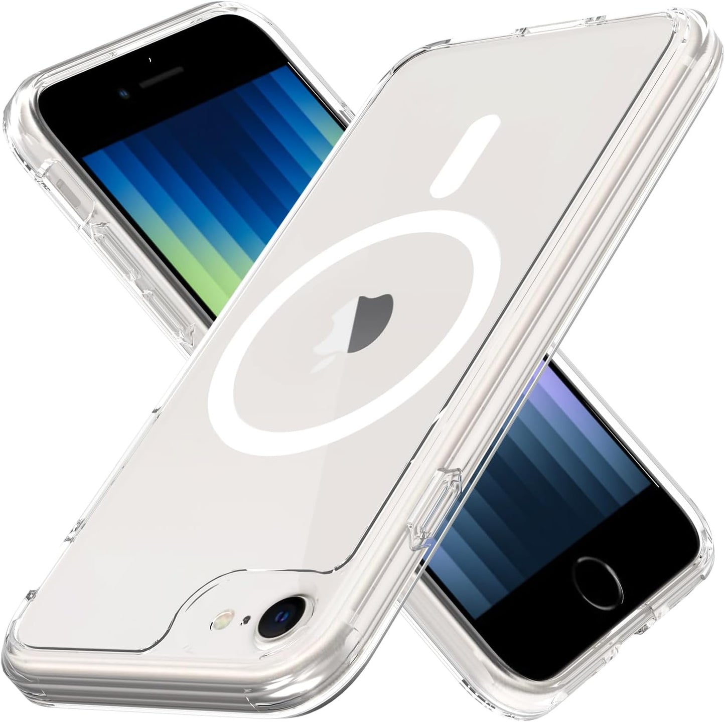2025 New Magnetic for Iphone 16E Case,Compatible with Magsafe,Military Grade Drop Tested, Shockproof Matte Translucent Hard Back Slim Protective Case.Black Magnetic Circle.